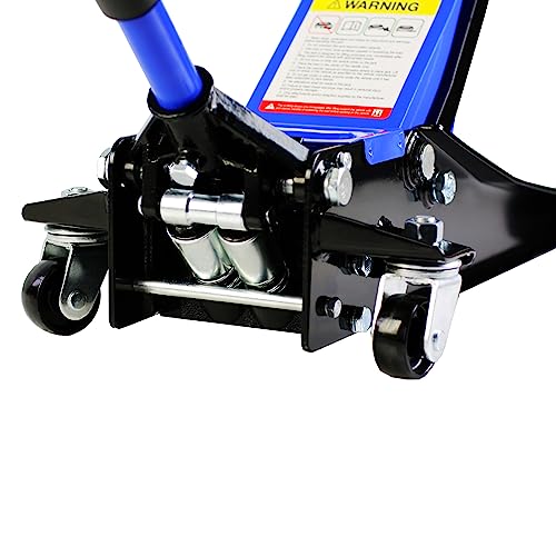 3 Ton Low Profile Floor Jack Hydraulic Jack Heavy Duty Steel Floor Jack with Dual Piston Quick Lift Pump 3 Ton (6600 lb) Capacity Lift Range 3.3"-18.5" Blue - color: 3.0T Dual Pump 3.3"-18.5" Blue