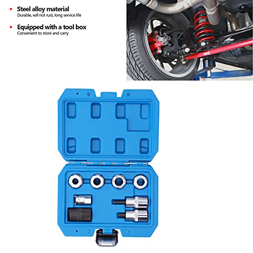8PCS Strut Nut Socket Set, Steel Alloy Suspension Socket Kit, Shock Absorber Removal Tool with Hex Drive Pins, Professional Car Repair Tool for Motorcar Repair Shop and DIY Enthusi