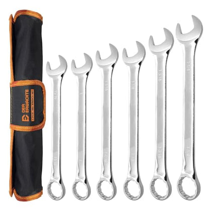 Der Erwachte Large Wrench Set with Rolling Pouch, SAE, 6-Piece, 15/16″, 1″, 1-1/16″, 1-1/8″, 1-3/16″, 1-1/4″, 12 Point, Chrome Vanadium Steel - size: 6 Piece Sae 23.81-31.75mm