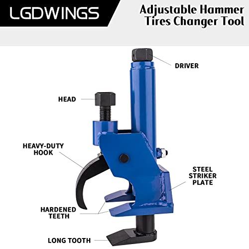 Manual Tire Bead Breaker Tool, Heavy Duty Bead Buster for 38" to 42" Tires, Adjustable Tire Repair Kit for ATV, UTV, Tractor and Lawn Mower, Blue (Use Hand Wrench Only) - color: BLUE
