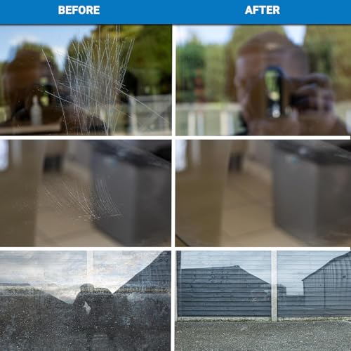 GLASS POLISH 5” (125mm) PRO Glass Scratch Removal Kit for Professional Glass Polishing, Removes Scratches, Graffiti, Water Damage, and Acid Etching, Restores Original Condition - GP25022