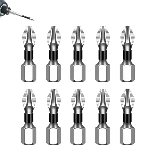 Magnetic Non-Slip Drill Bit Kit - High Magnetic S2 Alloy Steel Screwdriver Bits, Anti-Slip Hex Shank Set (25/50/65/70/90/150mm) for Impact Driver & Electric Drill (10, 25L) - size: 25L