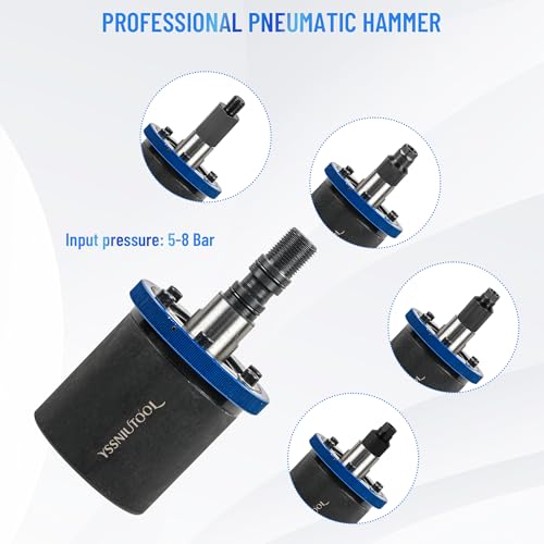 27PC Upgrade Pneumatic Injector Puller For Diesel Engine, Labor-Saving Injectors Removal Tool Kit ,18 Adapters, 3 Hooks,High Impact Extractor Hammer Puller Air Vibration Injector Extractor with Handle