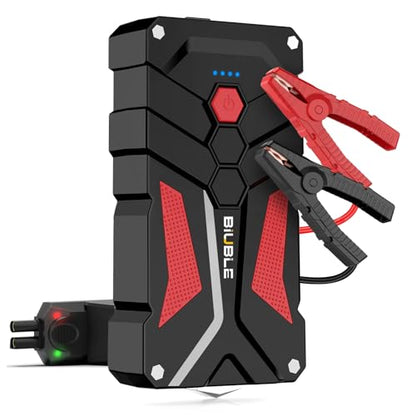 Jump Starter Car Jump Starter Auto Battery Booster Pack 5000A Peak 12V with USB-C Quick Charge,Lithium Jump Box with LED Light(Up to 7.0L Gas or 5.5L Diesel Engine) - color: Red