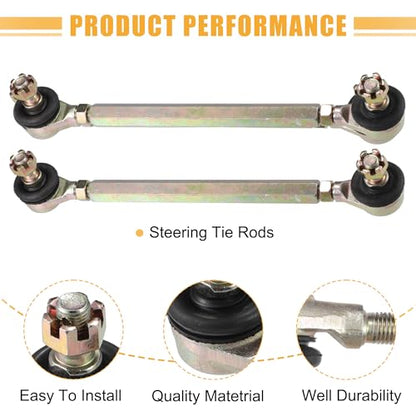 ACROPIX 17cm 6.69" Steering Tie Rod End Tie Rod Link Fit for 50cc 70cc 90cc 110cc 125cc 150cc ATV Quad Four Wheeler with Ball Joint Accessories - Pack of 2 - size: 170mm