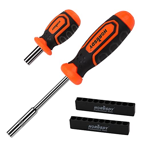 HORUSDY 2-Piece 1/4" Bit Driver Magnetic Screwdriver Bit Holder, 190mm and 90mm Long, Screwdriver Handle for Magnet Tip - style: 2-Piece 1/4" Bit Driver Magnetic Screwdriver Bit Holder