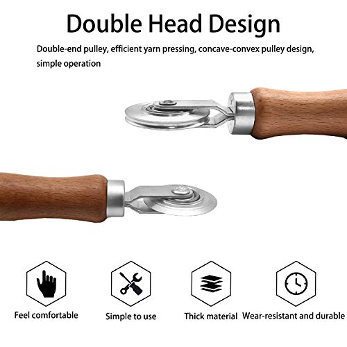 BAYTORY 3Pcs Screen Rolling Tool Kit for Installing Door Mesh Screens Window | Screen Spline Roller Tool with Wooden Handle and Steel Bearing Wheels, Durable and Easy to Use - style: Stainless Steel
