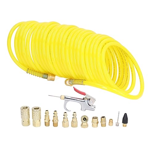 Aramox Air Compressor Hose Kit with Load Bearing Capability, Easy To Operate 14PCS Air Tool Kit for Automotive Maintenance Cleaning, Hose
