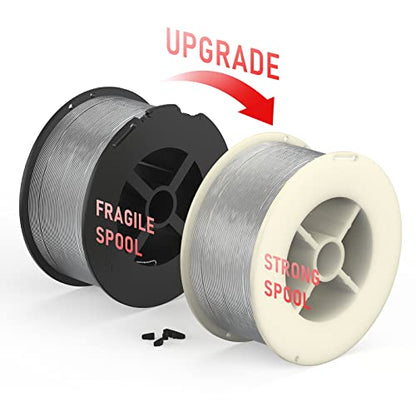 YESWELDER Flux Core Gasless Mig Wire, Mild Steel E71TGS .030+.035-Diameter, 2-Pound Spool, 2-Packs Dual Specification Welding Wire - size: .030''+.035''