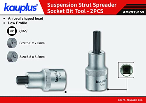 1/2-inch Drive Suspension Strut Spreader Socket Bit Kit-2PCS