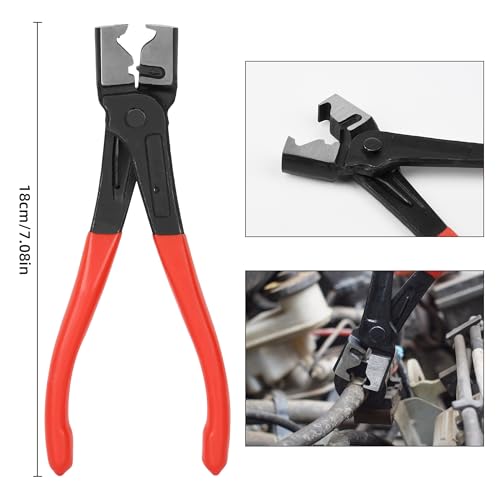 TOOLEAGUE 4Pcs Hose Clamp Pliers Set,Auto Repair Tool Kit | Long Reach Wire Spring Pliers, Hose Removal Tool Pinch Pliers for Car Repairing