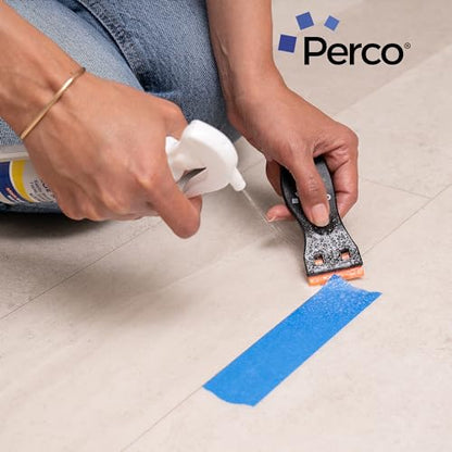 Perco Glue Off Adhesive Sticker Remover 3.3 fl. oz & Scraper with Plastic Razor for Removing Labels (Adhesive Sticker Remover & Scraper w/Plastic Razor) - size: 3.3 Fl Oz (Pack of 1)