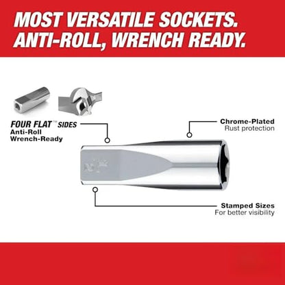 10pc 48-22-9405 for Milwaukee 3/8" Drive Deep Well SAE Socket Set - New