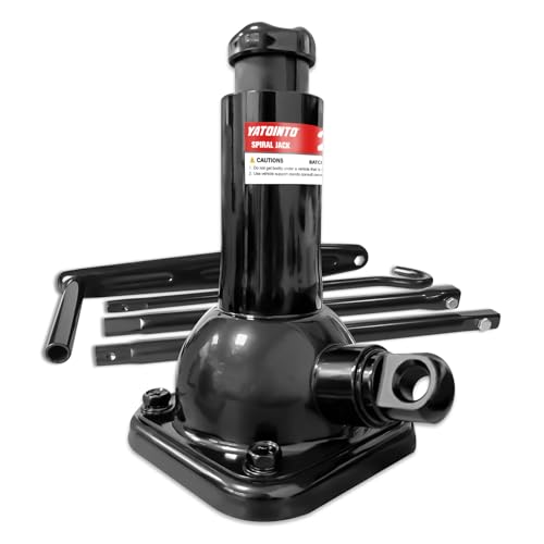 YATOINTO 2 Ton Spiral Car Jack with Telescoping Handle - Swivel Top Mechanical Bottle Jack, 7.08"-15.35" Lift, Compact Fit for Toyota/Chevy Trucks