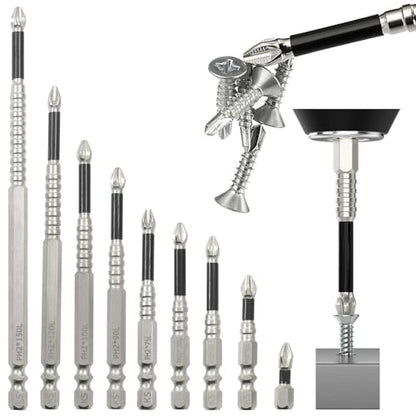1 Set High Magnetic Electric Screwdriver Drill Bit Set | Anti Slip Alloy, For Impact Driver and Professionals, 25mm 50mm 65mm 70mm 75mm 90mm 100mm 120mm 150mm