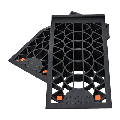 Car Rubber Ramps, 2 Pcs Low Profile Vehicle Service Ramps with Surface, 4000 Lbs Capacity Tire Changing for Garage