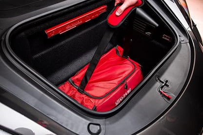 Gtechniq Detailer Bag for Cars, 26.8" x 9.8" x 11" | Organize Detailing Products & Polishing Machines, Configurable, Two Side Pockets with Elastic Retainer, Large Front Pocket