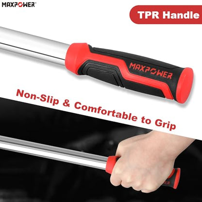 MAXPOWER Breaker Bar, 1/2-Inch Drive Extendable Breaker Bar Flex Handle Length Adjustment 15.9 inches to 21-1/2 inches - style: Extendable handle