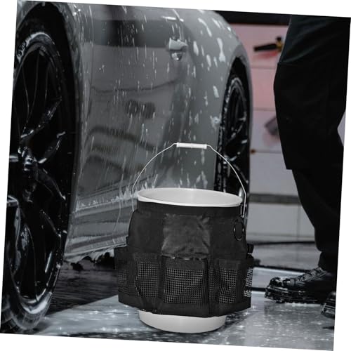 PRETYZOOM 5 Gallon Bucket Tool Organizer Multiple Pockets Sturdy Storage Bag for Car Wash and Garden Tools Compatible Standard Buckets for Outdoor Fishing and Camping