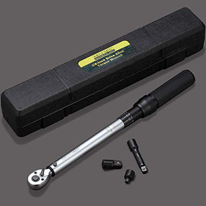 3/8-Inch Drive Click Torque Wrench (10-100 ft.-lb./15-135Nm) Dual-Direction Adjustable Torque Wrench Set - size: 3/8" Drive 10-100 ft.-lb/15-135 Nm