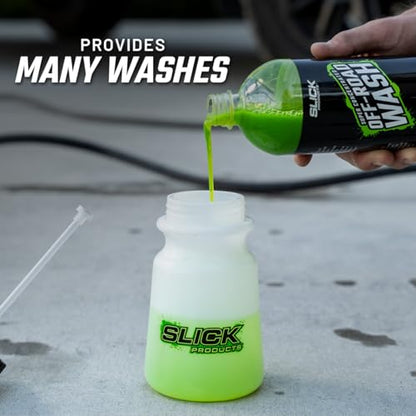 Slick Products Off-Road Wash (64 oz.) + Garden Hose Foam Gun Bundle – Super Concentrated ATV, UTV, Dirt Bike, Truck & Jeep Wash Foam Shampoo for Heavy Dirt and Mud - color: Off-Road Wash