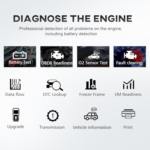 KONNWEI KW818 OBD2 Scanner, Car Diagnostic Tool, Bluetooth Code Reader, Check Engine Light Reset, Full OBDII/EOBD Functions, Real-Time Live Data, Fault Code Reader,DTC Lookup & Clear for All Vehicles