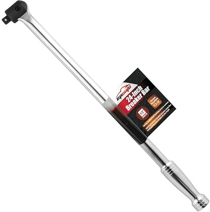 EPAuto 1/2-Inch Drive by 24" Length Breaker Bar, CR-V Steel - color: Chrome, size: 24'' Length - 1/2-Inch Drive
