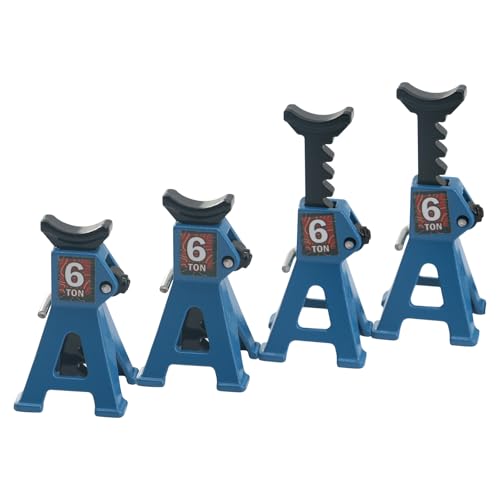 4 Pack Adjustable Mini Jack Stands Compatible with 1/18 1/24 Traxxas TRX4M Axial SCX24 AX24 FMS FCX24, Height Range 4-34mm, Ideal for RC Crawler Car Maintenance Accessories(Blue) - color: Blue