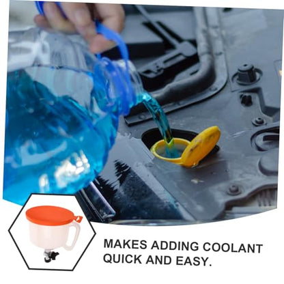 Veemoon 1Set Radiator Funnel Kit Spill Filling Tool for Coolant Universally Compatible Auto Funnel with Stylish Switch Design Efficient Automotive Coolant Handling