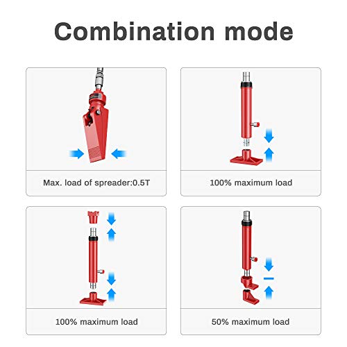 Anbull 10 Ton Porta Power Hydraulic Jack,Upgraded Hydraulic Combined Multifunctional Jack for car Repair,Auto Body Frame Repair Kit