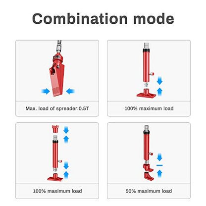 Anbull 10 Ton Porta Power Hydraulic Jack,Upgraded Hydraulic Combined Multifunctional Jack for car Repair,Auto Body Frame Repair Kit