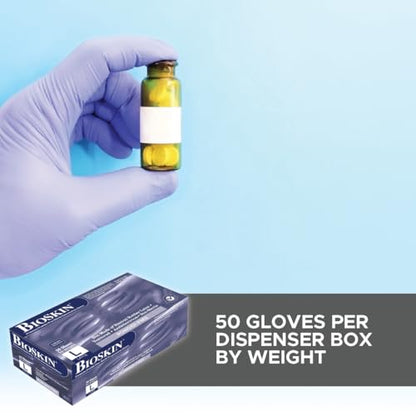Nitrile Disposable Gloves | Powder-Free, Micro-Textured - size: Large, style: Exam Grade - 6 Mil (Blue)