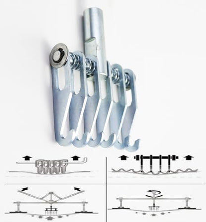6-Claw Hook Dent Puller Tool - M16 Heavy-Duty Auto Body Repair Kit | Carbon Steel, Fits M16 Slide Hammers Only, For Cars/Motorcycle Sheet Metal Dent Removal, For Door/Hood/MC Medium Dents