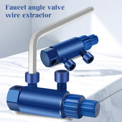 Broken Faucet Removal Tool, Quick-Release Bolt Extractor Kit for Damaged Pipes, High-Strength Anti-Rust Screw Remover Tool for Valves Hex Bolts | DIY Home Repair Essentials
