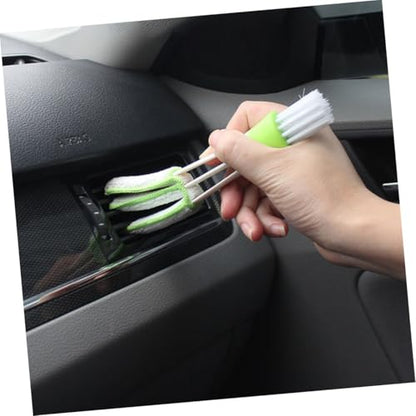 3pcs Double-Ended Car Air Vent Cleaning Brush Set Soft Bristles for Interior Crevice and Dashboard Detail Cleaning Tools