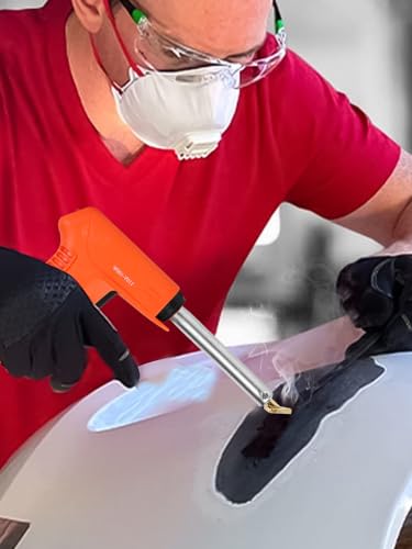 US Plastic Welding Kit 100W Small Soldering Iron Kit Fast Heating Portable Car Bumper Repair Welder Tool Set with 2 Soldering Iron Tips and 40 Welding Rods for Dashboard Canoe Kids Toy