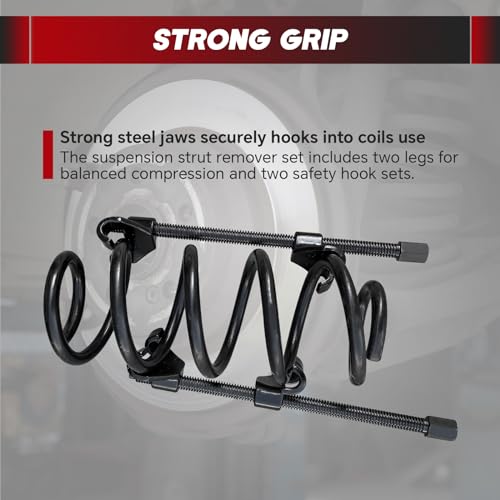 14" Coil Spring Compressor Tool with 2 Steel Jaws | Heavy Duty Suspension Strut Remover Installer Tool Kit Macpherson Coil Spring Compressor Strut Spring Compressor