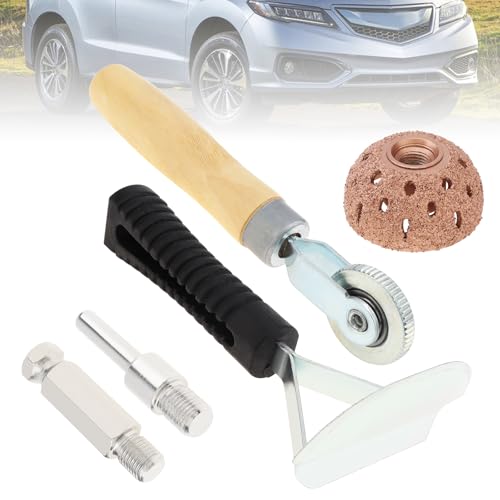 40mm Tungsten Steel Polishing Wheel Tire Repair Tool, with Patch Roller and Repair Scraper for Car Tire Grinding (40mm)