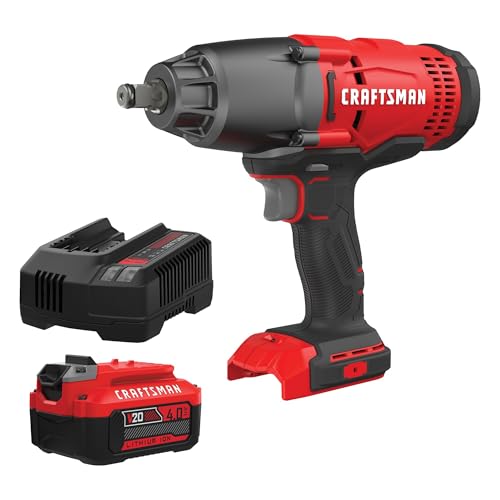 CRAFTSMAN V20 RP 1/2 inch Cordless Impact Wrench Kit, Brushless, 4Ah Battery and Charger Included (CMCF900M1) - style: Impact Wrench Kit