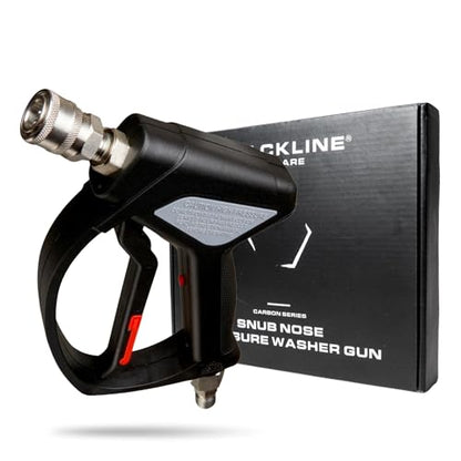 Blackline Snub Nose Pressure Washer Gun - 5000 PSI Snub Nose Pressure Washer Gun with Modern Quick Connect Attachments
