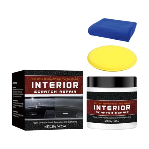 Car Scratch Repair Kit - 2026 Upgraded，Interior Scratch Remover for Car Dashboards, Plastics, and Leather, Long-Lasting Protection and Gloss Enhancement - 4.23 oz