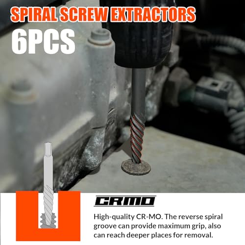 Damaged Screw Extractor Set 55 Pcs,Left Handed Drill Bit Screw Extractor | High-Hardness,Wear Resistance,Easy Out Screw,Stocking Stuffers for Men,with Portable Case,Gifts for Adults Him,Home DIY - size: 55PCS