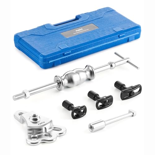 Orion Motor Tech Rear Axle Bearing Puller Tool Kit and Slide Hammer Set, Axle Seal and Bearing Remover Set with Slide Hammer Yoke and 3 Rear Axle Puller Adapters, 1-1/4" to 2-7/8" IDs - style: Puller Adapter and Hammer Set