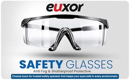 (3 Pack) Safety Glasses Anti Fog & Shattered Proof, ANSI Z87.1 & EN 166 UV Resistant Protective Eyewear Safety Goggles, Wide Frame Eye Shield Goggles Scratch Resistant Best Eye Protection