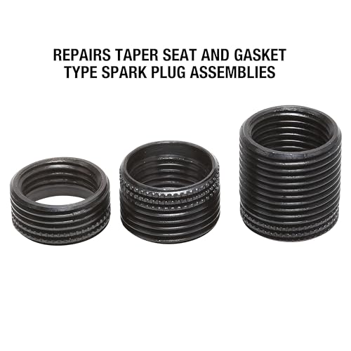 OEMTOOLS 25648 Fix-A-Thread Spark Plug Saver Inserts, Metric, M14 - 1.25, Socket Rethreading Kit Components For Car, Truck, RV, And Aviation Repair, 14mm Thread - style: M14 Locking Inserts