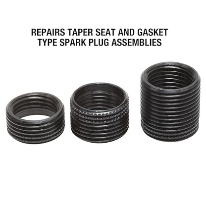 OEMTOOLS 25648 Fix-A-Thread Spark Plug Saver Inserts, Metric, M14 - 1.25, Socket Rethreading Kit Components For Car, Truck, RV, And Aviation Repair, 14mm Thread - style: M14 Locking Inserts