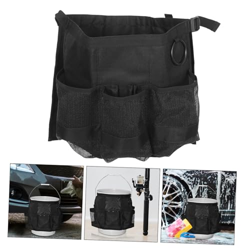 PRETYZOOM 5 Gallon Bucket Tool Organizer Multiple Pockets Sturdy Storage Bag for Car Wash and Garden Tools Compatible Standard Buckets for Outdoor Fishing and Camping