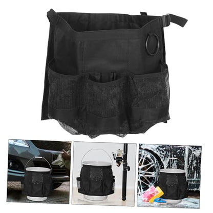 PRETYZOOM 5 Gallon Bucket Tool Organizer Multiple Pockets Sturdy Storage Bag for Car Wash and Garden Tools Compatible Standard Buckets for Outdoor Fishing and Camping