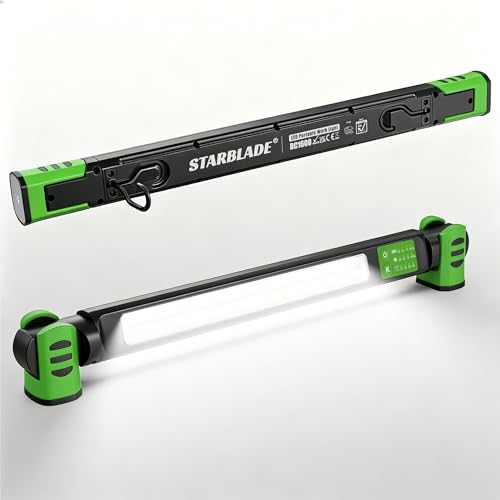 Underhood Magnetic Work Light for Mechanics, 4 Modes 2700K-6500K LED, 7800mAh 12H Battery, IP65 Waterproof, USB-C Rechargeable Hood Light for Car Repair/Garage/Emergency (Green) - color: Green