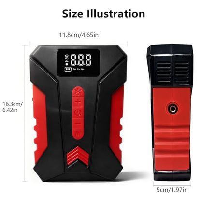 Portable Tire Inflator, 120 PSI Air Compressor with Auto Shut-Off, Digital Pressure Gauge for Car, SUV, Bike Tires